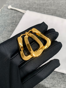 CAFFTI | Exaggerated Square Metal Gold Earrings
