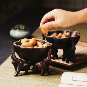 ถาดไม้เนื้อแข็งช้างผลไม้ห้องรับประทานอาหารไทยห้องรับประทานอาหารเครื่องดื่มย้อนยุคถาดผลไม้แห้งขนมขบเคี้ยวถาดผลไม้ถวายพระพุทธ โต๊ะเก็บกุญแจ