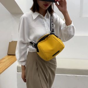 ใหม่แฟชั่นเกาหลี all-match ผู้หญิงผ้าอ็อกฟอร์ดกระเป๋าผ้าใบกระเป๋าคาดเอวหนึ่งไหล่กระเป๋าคาดอกผญ ผู้ชาย กระเป๋าผ้า ใบกระเป๋า