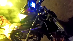 Universal Motorcycle LED Headlight With Fan All-Weather Yellow/White Made in Thailand