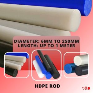 Engineering Plastic HDPE Rod - 70mm/80mm/90mm/95/100/110/120/130mm diameter x 500mm