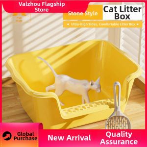 QUEZHOU | Open Shovel Large Capacity Anti-splash Cat Litter Box
