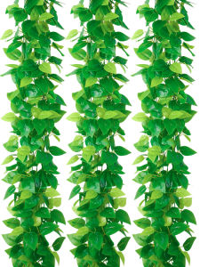 Artificial wreath plant artificial cane hanging leaves green wreath for wedding background arch wall decoration UV protection indoor and outdoor