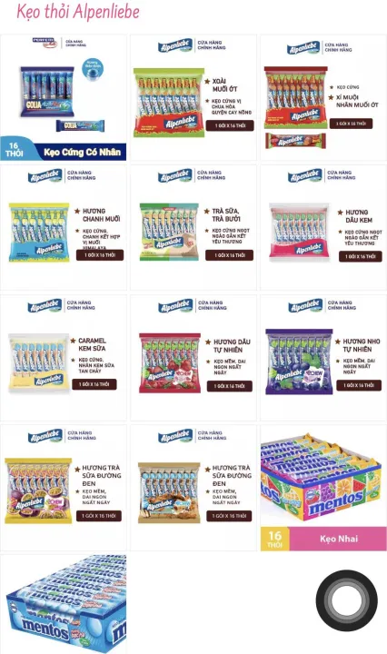 Kẹo thỏi Alpenliebe 16 thỏi/ gói | Lazada.vn