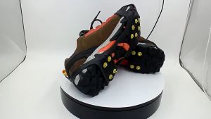 1 Pair Anti-Slip Ice Gripper Spike 10 Studs Shoes Crampons Winter Climbing Snow Shoes Grips