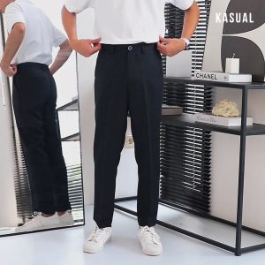 Kasual Celana Pria Panjang Hitam Black Classic Formal Kerja