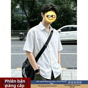 LIUBU | Áo Sơ Mi Dáng Rộng Phong Cách Casaul Tay Ngắn Mùa Hè Màu Đen