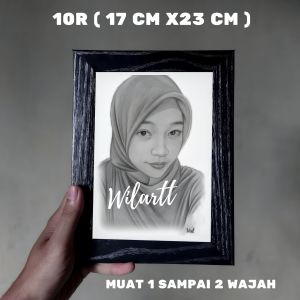Hadiah Ulang Tahun Lukisan Wajah 20R (45x65) kado/hiasan dinding