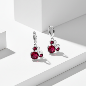 ต่างหูห่วงมิกกี้การ์ตูนน่ารัก 1 คู่เครื่องประดับแฟชั่นของขวัญสำหรับเด็กผู้หญิง