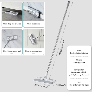 Clip-On Face Towel Mop Electrostatic Dust Removal Mop Disposable Face Paper Mop For Cleaner Wipes/Dry/Cloth