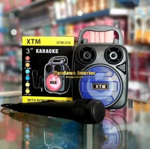 XTM 316 Speaker Mic Karaoke Wireless Portable Musik Speaker Bluetooth