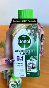 【🌟 Viral Must-Have】Dettol Washing Machine Cleaner | 1/3/6 Bottle Options | Pine & Lemon | 6in1 Antibacterial Universal Deep Cleaning Limescale Remover Deodorizing