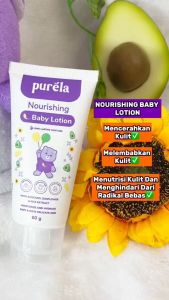 𝗝𝗨𝗡𝗞𝗜𝗘 𝗠𝗔𝗞𝗘𝗨𝗣 - PURELA Nourishing Baby Lotion 60 gr - Lotion Bayi Untuk Mencerahkan Kulit