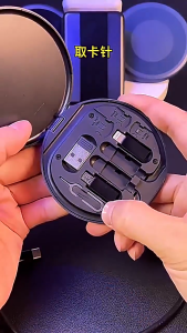 Multifunctional 60W USB Data Cable Fast Charge Line Storage Box Removal Pin Set Electronic Gadgets
