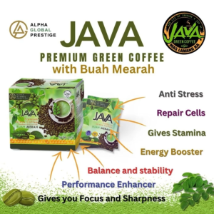 JAVA GREEN COFFEE (MILD) 10 Sachets per Box – Energy Boost & Detox Drink” - Non acidic. • Java Premium Green Coffee Mix with Buah Merah – 10 Sachets Box • Choco Moringga Premium Chocolate Drink – 10 Sachets Box • Java Wellness low-carb coffee