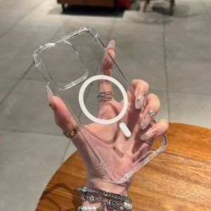 Magnetic Transparent Hard Phone Case With Soft Bumper For Oppo Reno 14F 13F 14 13 Pro Premium New Arrivals Cover
