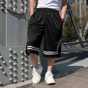 Quần Lửng Bóng Rổ Đường Phố Quần Đùi Thể Thao Cỡ Lớn Cho Nam HipHop Quần Bóng Rổ Xẻ Tà Quần 7 Tấc Quá Đầu Gối Cho Người Mập Nam Sành Điệu