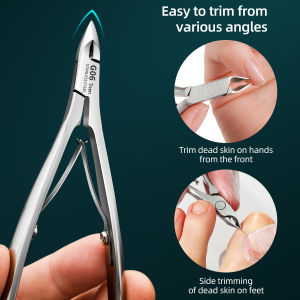Russian Ieather Clippers Professional Nail Salon Tools Vietnam Craft Stainless Steel Double Fork Ieather Clippers High-end Nail