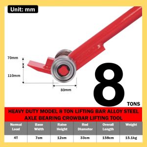 1.5 ton LIFTING CROW WRECKING BAR LIFTER MACHINE MOVER USE TOE BOTTLE JACK MOVING HEAVY