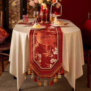 FANJUTAIDU | Lucky Red Decorative Table Flags and Bed Banners for Living Room