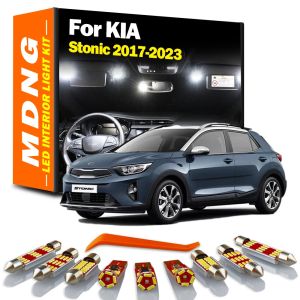 MDNG 11Pcs Canbus LED Bulbs Interior Map Reading Dome Trunk License Plate Light Kit For KIA Stonic 2017 2018 2019 2021 2022 2023