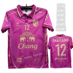 C-12เสื้อกีฬาพิมพ์ลายคอปก