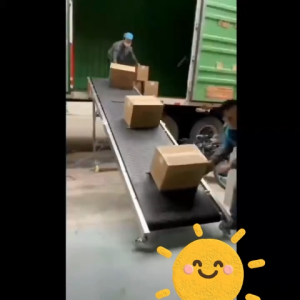 สายพานลำเลียง 220V ไฟฟ้า พับได้ conveyor สามารถรับน้ำหนักสินค้าได้ 500KG ประหยัดกำลังคนและปรับปรุงประสิทธิภาพ