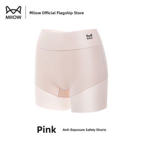 Miiow | High Waist Ice Silk Safety Pants Womens Seamless Abdomen Control Two-In-One Bottoming Pants Anti-Light Walking Briefs
