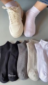 Tất nam cổ ngắn trơn basic vớ nam ngắn chất liệu cotton cao cấp hút ẩm thoáng khí mềm mại êm chân - NT2-FIVE-2005