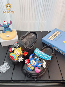 Dopamine Childrens Summer Beach Sandals 2025 Boys And Girls Anti-slip Wearable Clog Shoes Cartoon Style EVA Material