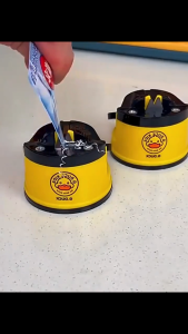 Little Yellow Duck 2-Sided Automatic Sharpener with Suction Tread - Fast Sharpening Stone for Kitchen Utensils & Home Use Kitchenware