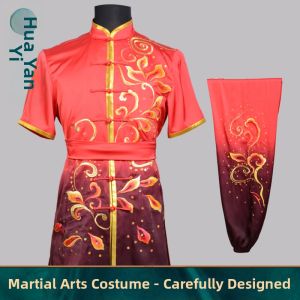 Custom Gradient Color Performance Martial Arts Uniform for Youth Chinese Style