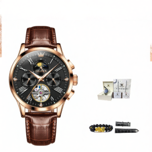 OLEVS | Automatic Mens Watch Skeleton Waterproof