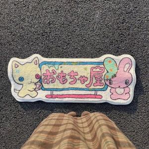 VIKAMA Cute INS Cartoon Carpet Bedroom Bedside Blanket Living Room Mat Bathroom Anti-slip Floor Mat Home Decoration
