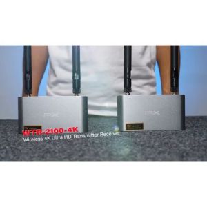 Wireless Video Transmitter Receiver Monitor Audio 4K PX WTR-2100-4K