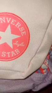 tas premium converse bagpack/laki-perempuan pink bintang