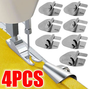 เครื่องกดเย็บขอบตัดเย็บเหล็กกล้าไร้สนิม4ชิ้น3-6มม. เครื่องกดเครื่องเย็บผ้าอเนกประสงค์คันเบ็ดตกปลาเย็บริมงานฝีมือแบบทำมือ