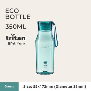 Portable Sport Water Bottle Womens Transparent Plastic Anti-fall Student Lock＆Lock Water Cup Tritan Bottle Outdoor Drinking