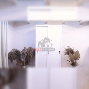 SHUMO ® Super White | Lemari Arsip Besi 2 Pintu Sliding Besi