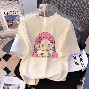 LIREGONGZHU | Cotton Short Sleeve Summer T-Shirt for Girls