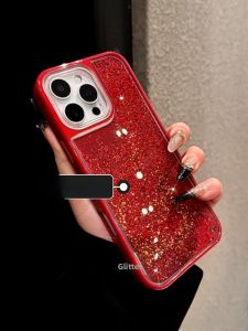DAIMANG | Luxurious Red Phone Case for iPhone 15 Pro Max 14 Pro 13 12 16 17 Air