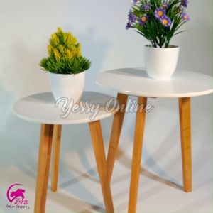PROMO!!!! Meja Hias Minimalis Ruang Tamu Teras Taman Caffe Kafe Pajangan Vas Bunga Lampu Sudut Laptop Belajar Bundar Kotak Murah