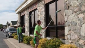 Bộ lau kính đa năng tiện dụng 3-1 gồm cây lau inox cán dài 1m6 đầu lau kính siêu sạch-đầu gạt nước kiếng & móc treo đồ