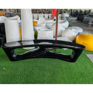 Bench ACE TC14 Black Fiberglass Seat Sculpture Outdoor Balcony Lounge Garden Courtyard Hotel Furniture Taman Bangku