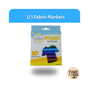 Lil Hands Fabric Markers 10 Bright Colors