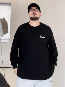 Trendy American Style Long Sleeve Black Cotton T-Shirt Mens Spring Autumn New Heavyweight Loose Fit Sweatshirt