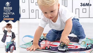 🚗 7Pcs Montessori Childrens Inertia Toy Car Mini Fire Engineering Car Crash Resistant With Pull Back Birthday Gift