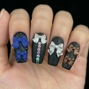 DIY 3D Bow Nail Silicone Mold - Flexible Resin Carving Mold for Nail Extension & Decoration Reusable Nail Art Accessories