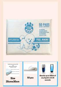 Pee Away Pet Absorbent Pee Pads 50 Sheets