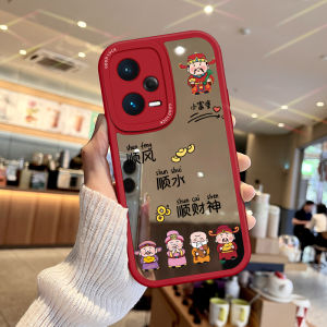 Redmi Note14 Phone Case Mirror Finish Wealth God Design 12T pro Makeup Soft Silicone Protective Cover Anti-Fall 10/11 Set Creative Female Style Turbo3